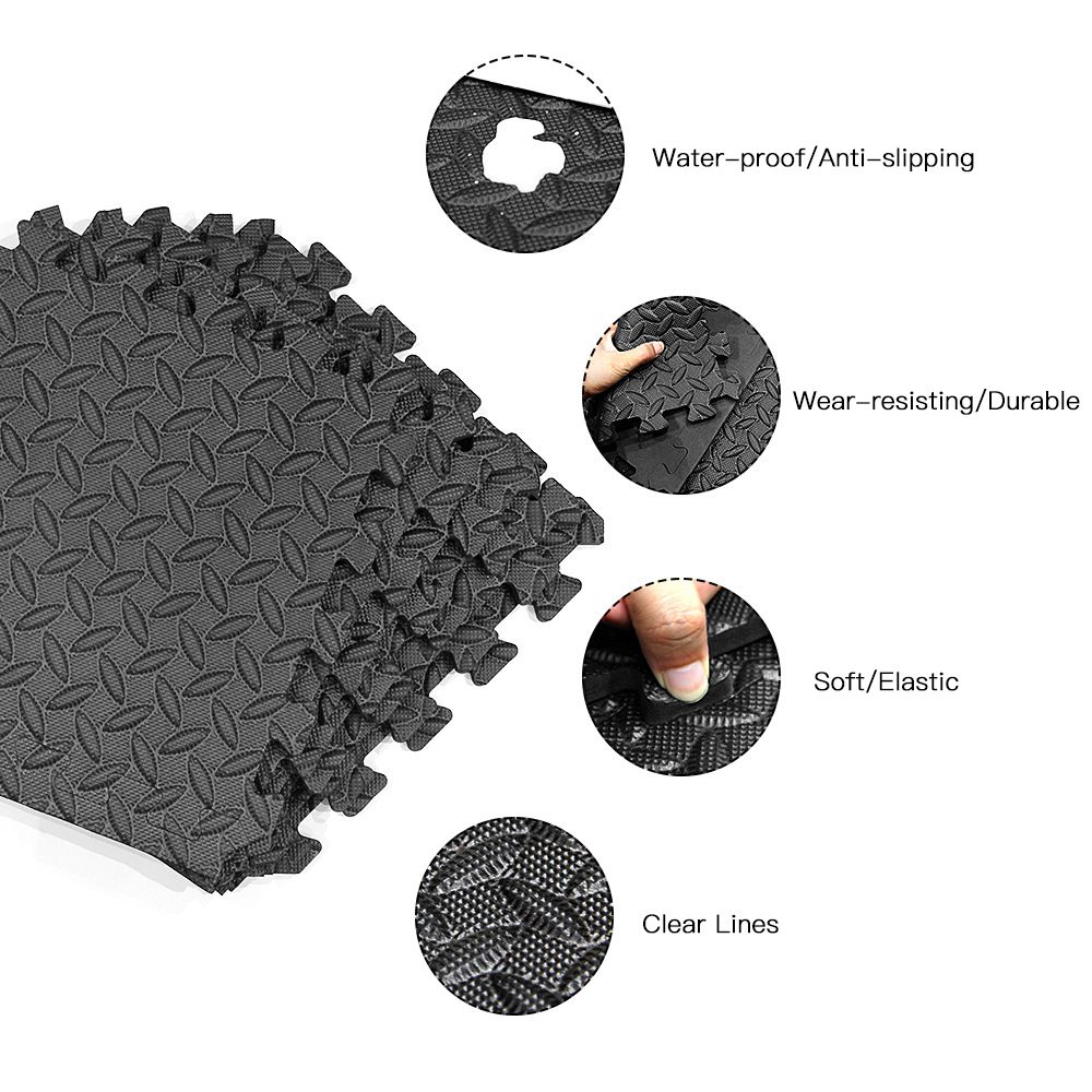 12PCS 30*30cm Protective Floor Mat Anti-slip Bubble Bowl