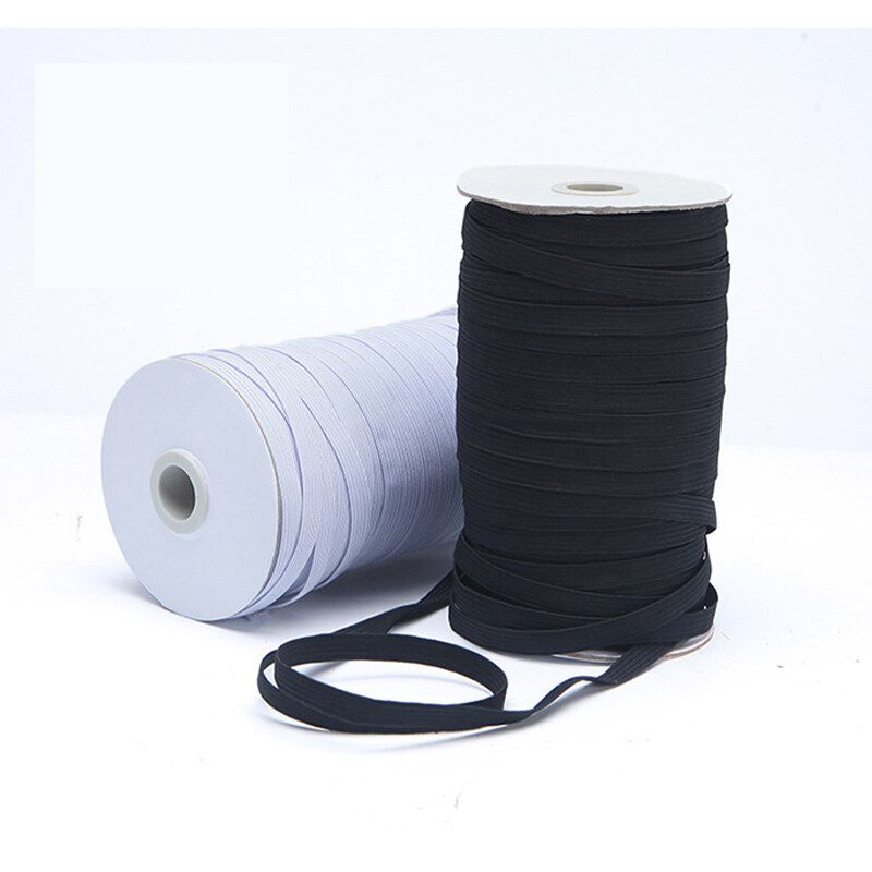 8mm Width Elastic Belt Elastic Clothing Accessories 90 Meters Length Black