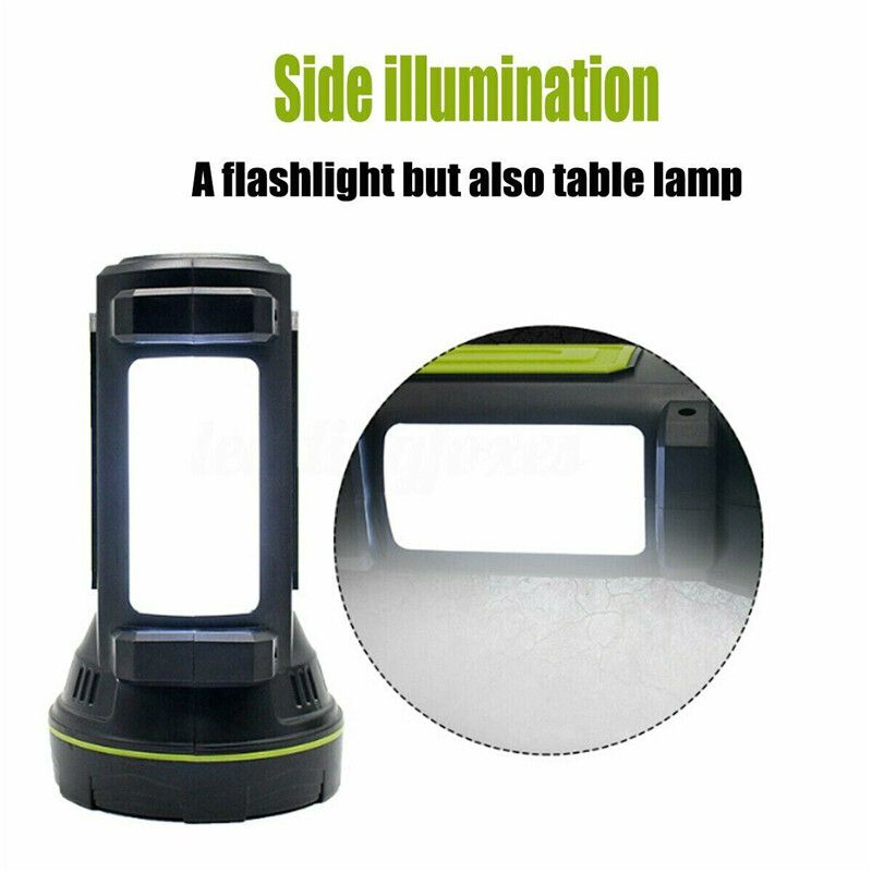 8000W/9000W/10000W LED Flashlight Searchlight Waterproof USB Rechargeable Work Light Handheld Torch Emergency Security Spotlight Lamp Camping Lantern Outdoor