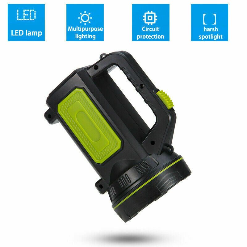 8000W/9000W/10000W LED Flashlight Searchlight Waterproof USB Rechargeable Work Light Handheld Torch Emergency Security Spotlight Lamp Camping Lantern Outdoor