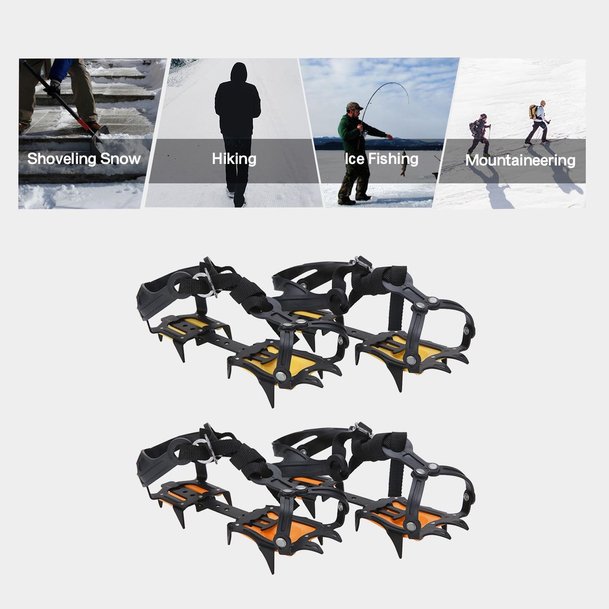 Crampons Ice Traction Cleats For Boots Shoes Anti-slip Snow