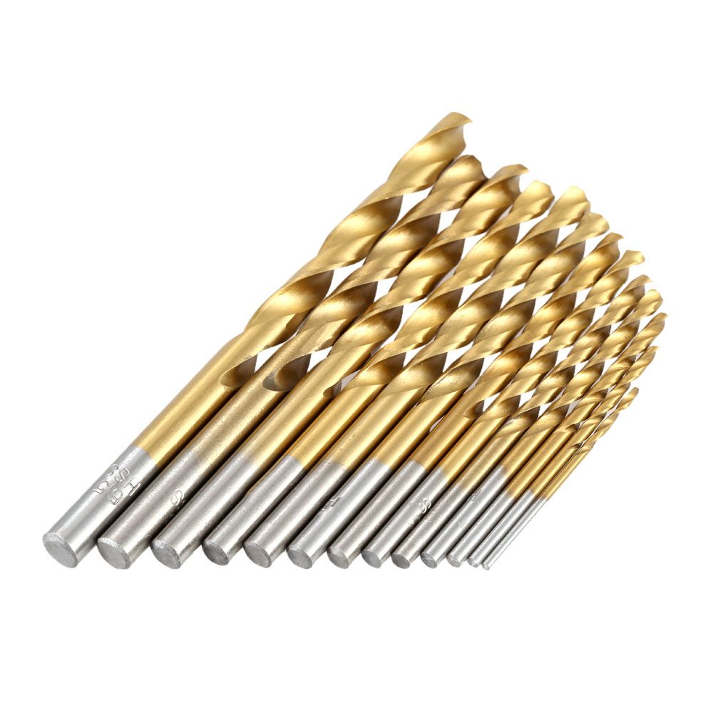 13pcs/set HSS Plating Titanium Twist Drill Bit Set Metric