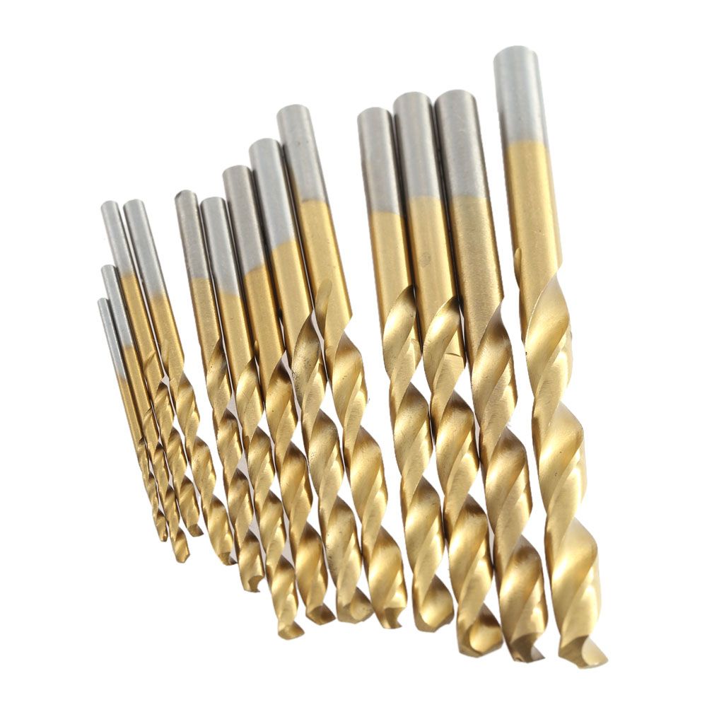 13pcs/set HSS Plating Titanium Twist Drill Bit Set Metric