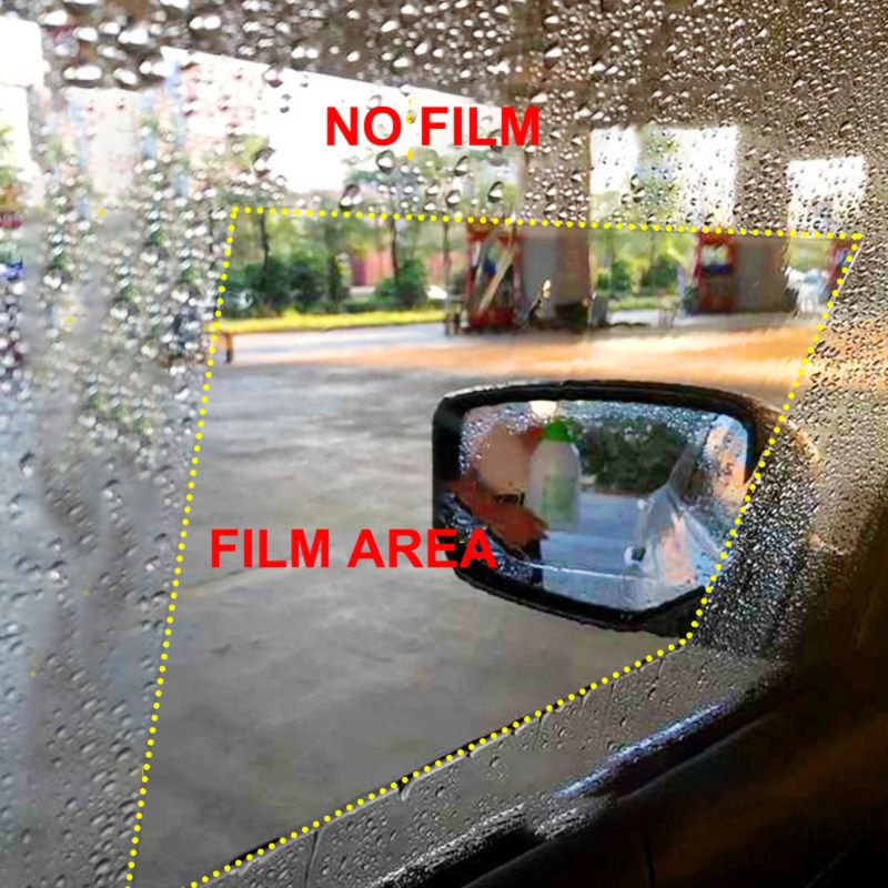 2Pcs Anti-Fog Car Rearview Mirror Window Film Rainproof-