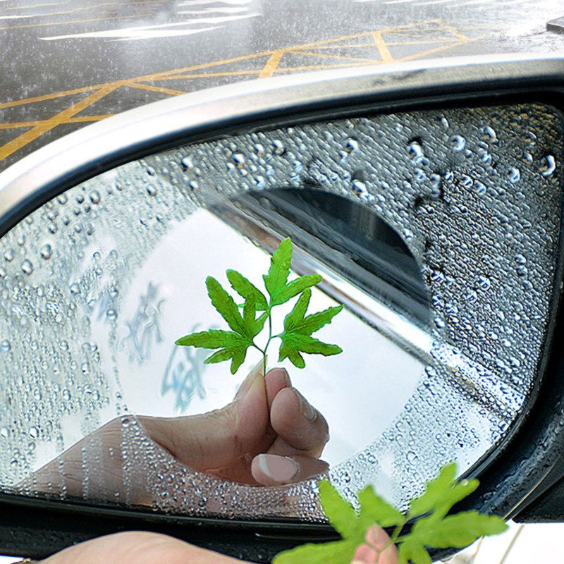2Pcs Anti-Fog Car Rearview Mirror Window Film Rainproof-