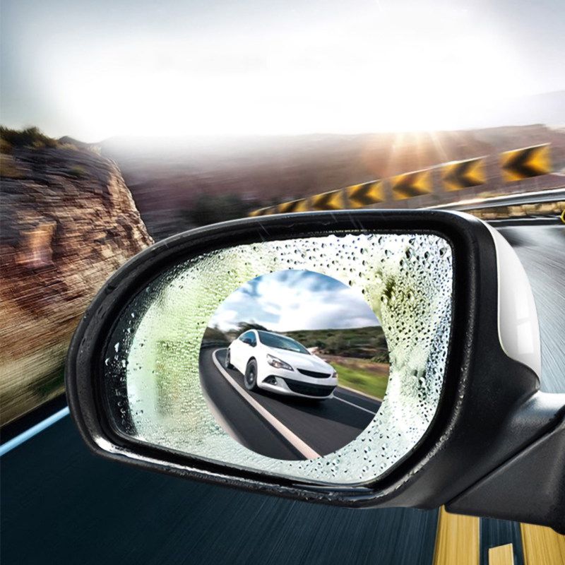 2Pcs Anti-Fog Car Rearview Mirror Window Film Rainproof-