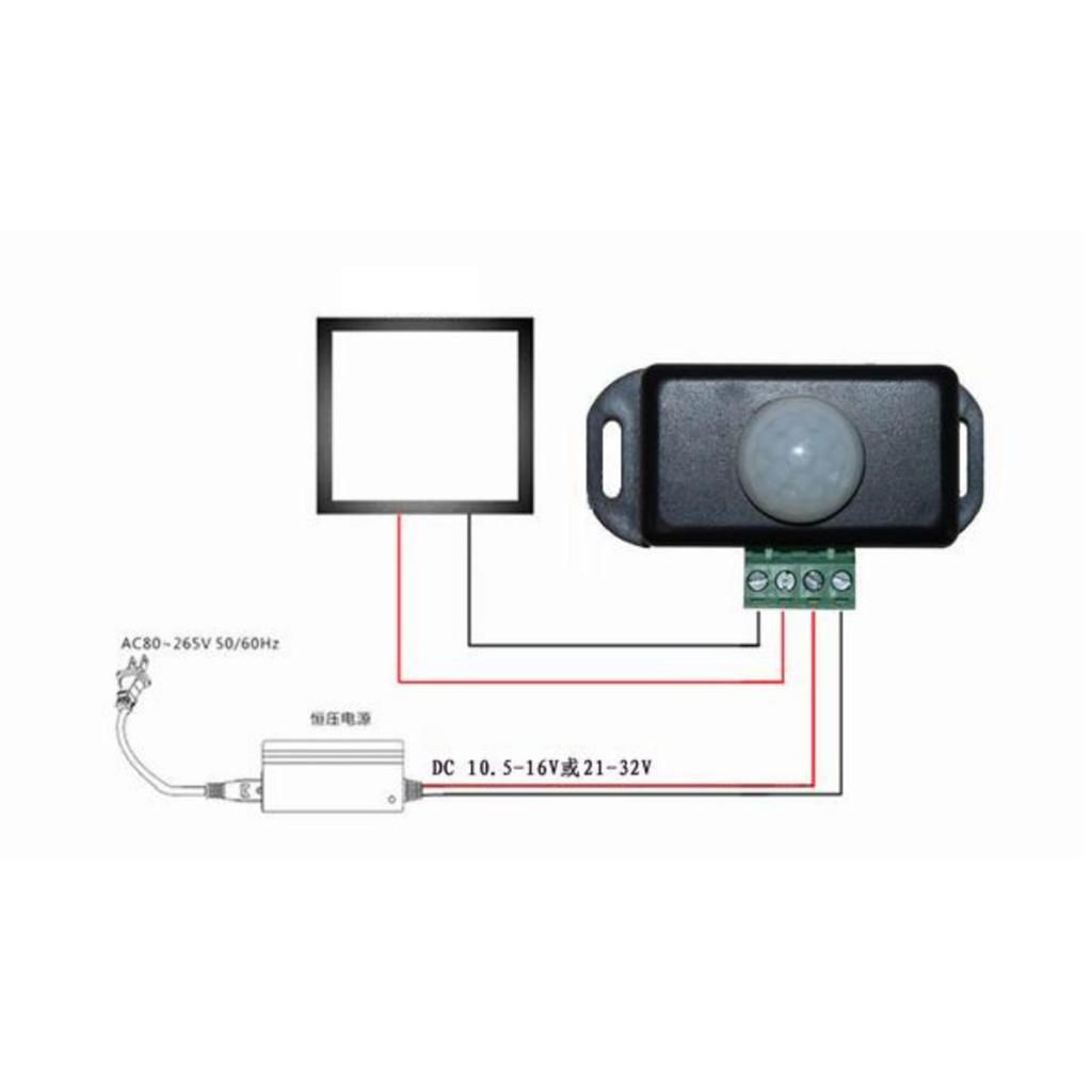 Auto Light Switch Motion Sensor PIR Motion Detector Switch For Black
