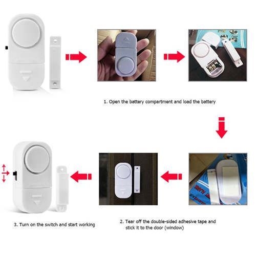 Wireless Door And Window Sensor Burglar Alarm System