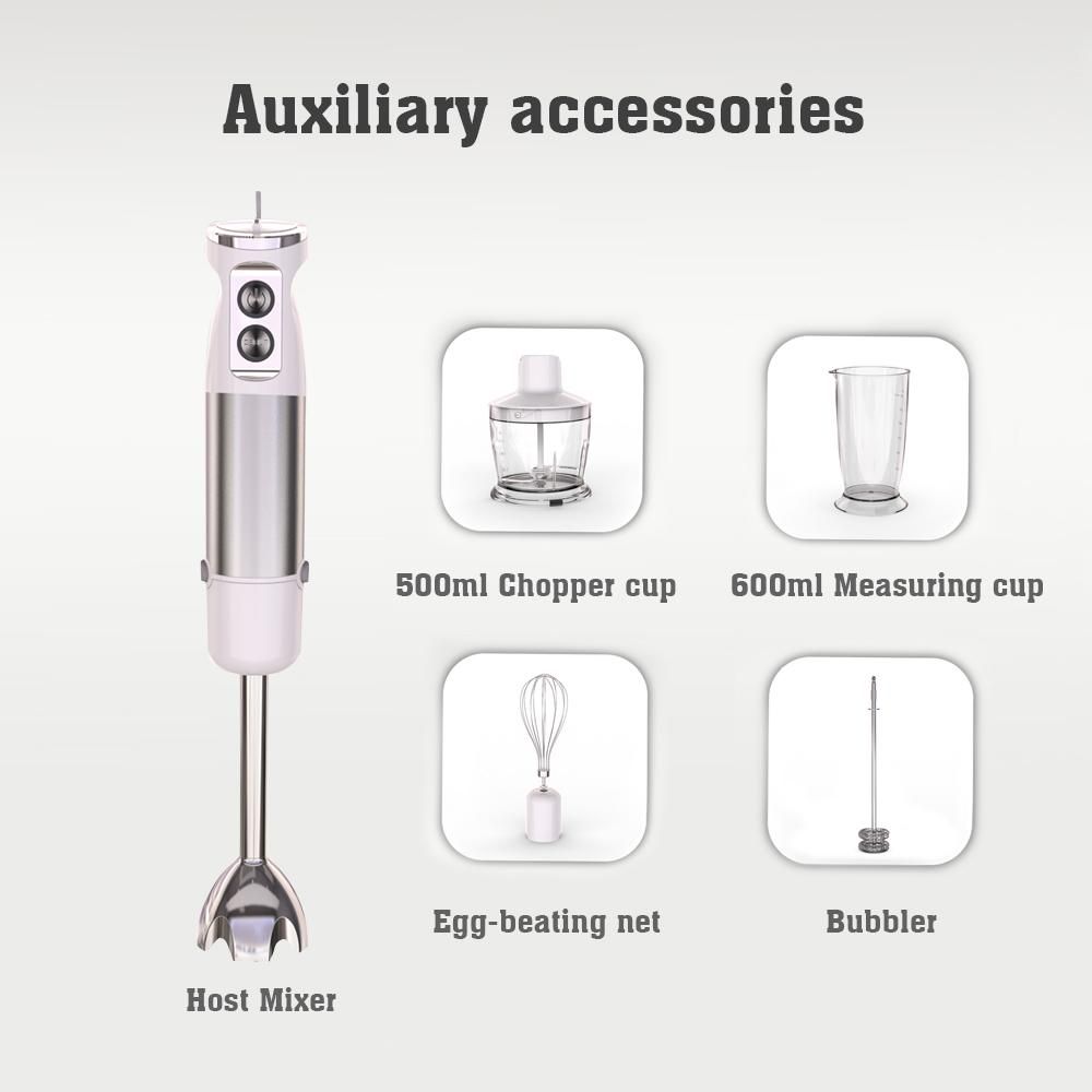Multifunctional hand-held cooking stick baby food supplement machine household small electric mixer meat grinder cooking machine 5 in 1 (US Plug)