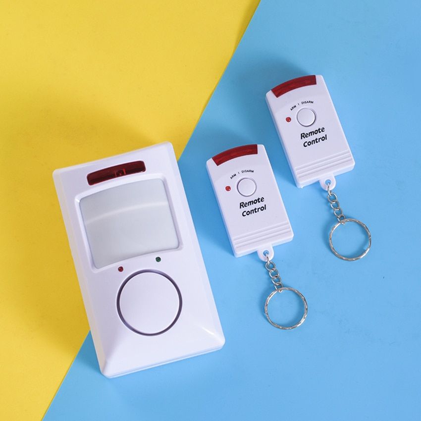 Wireless Home Security Alarm, 1 Battery-operated Receiver And 2 Controllers Motion Sensor Detector Infrared Alert System