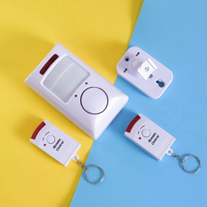 Wireless Home Security Alarm, 1 Battery-operated Receiver And 2 Controllers Motion Sensor Detector Infrared Alert System