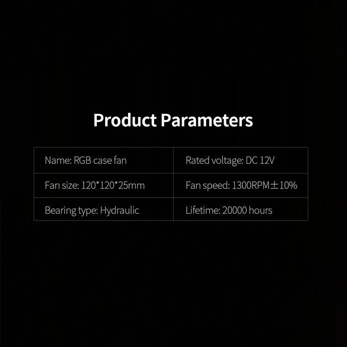 Computer Radiator 12cm RGB Case Cooling Fan 3 Fans