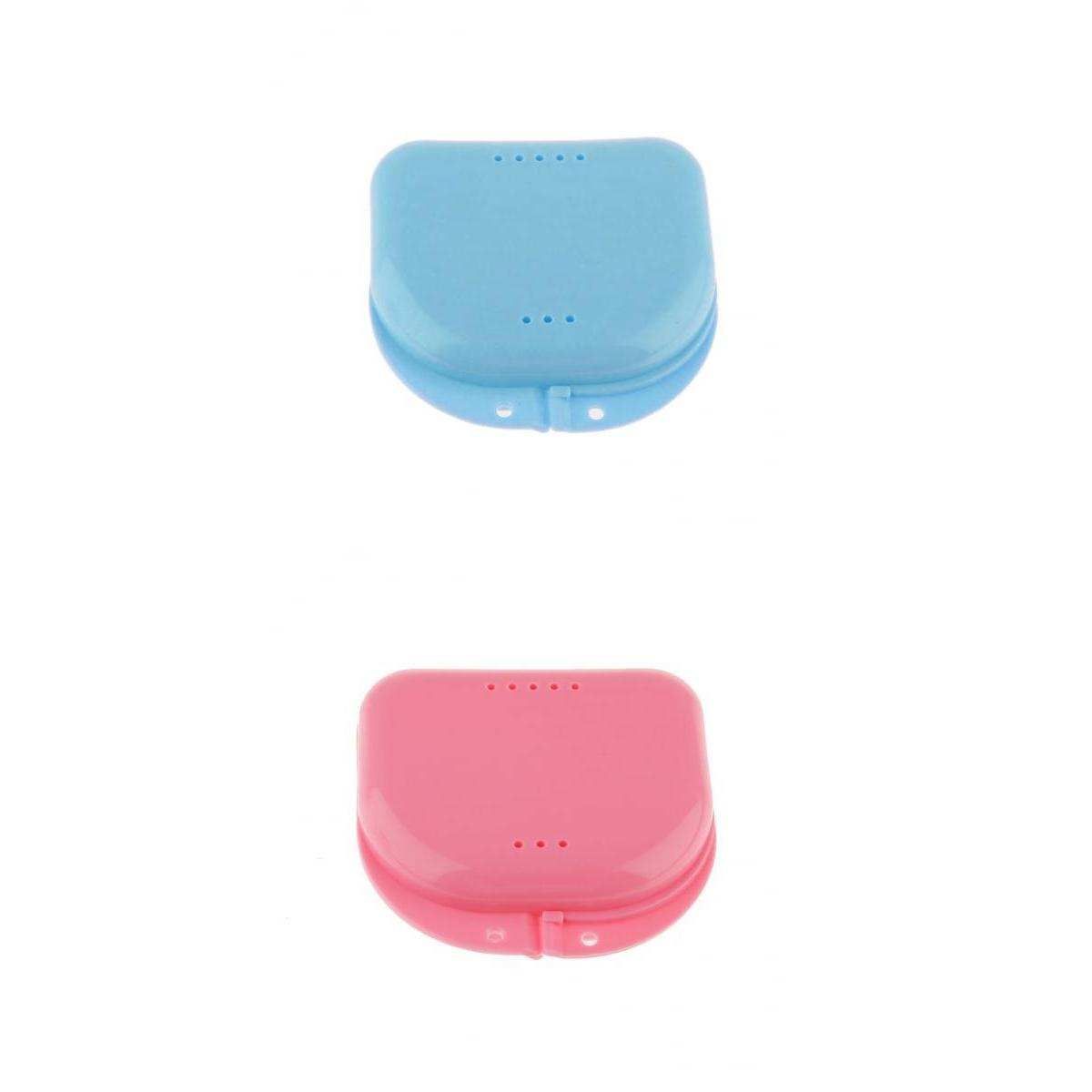 2 Pcs  Retainer Case  Mouthguard Brace  Storage