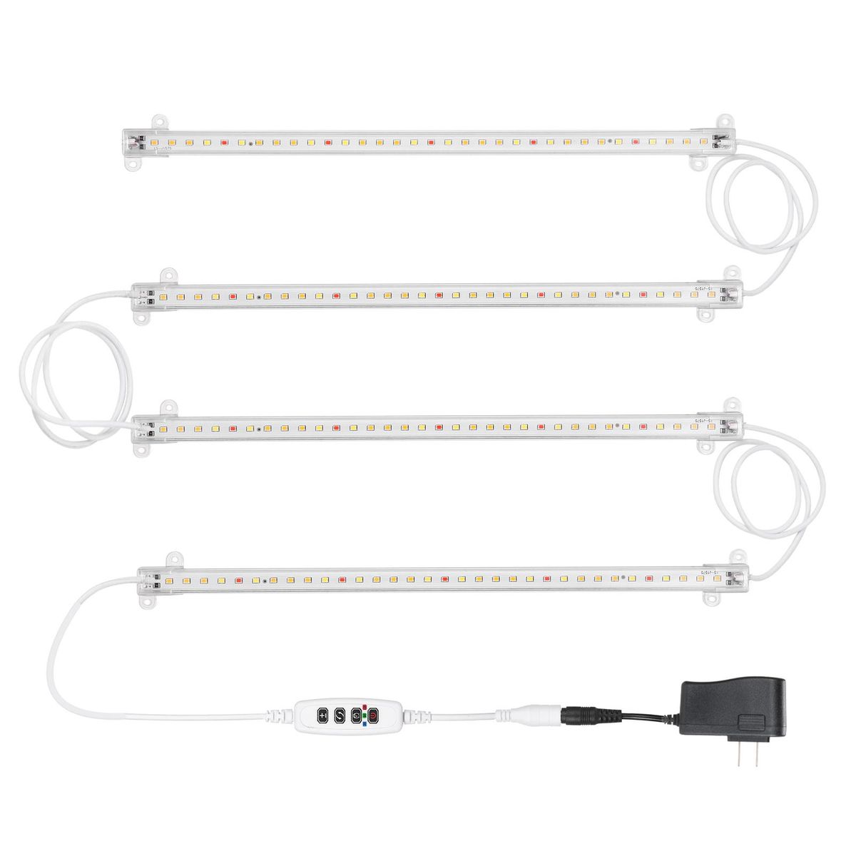 132LEDs Plant Grow Light Strips Full Spectrum Plant Growth Lights Plant Growing Hard Lamp Strips 10 Dimmable Levels 3/9/12H Timer for Indoor Potted Plants Greenhouse Plants