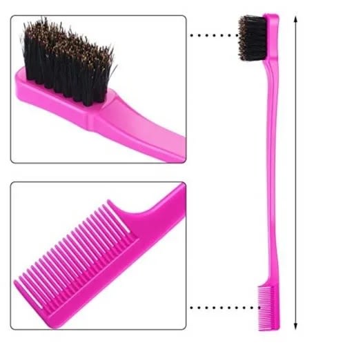 Double Sided Edge Control Hair Brush And Comb