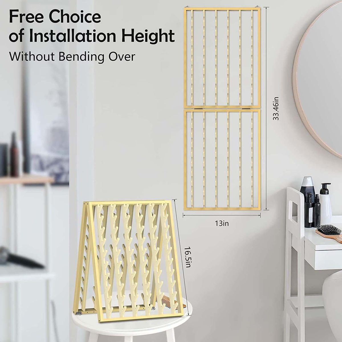 Wooden Braiding Hair Rack Hair Holder For Hair Salon