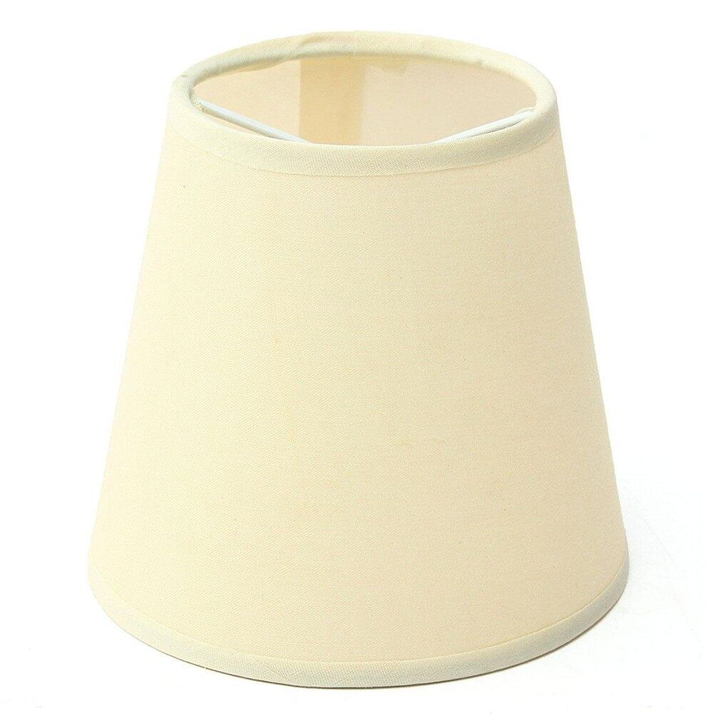 Fabric Chandelier Lampshade Lamp Cover Holder Clip On Sconce Bedroom Beside Bed Lamp Light Decor Beige