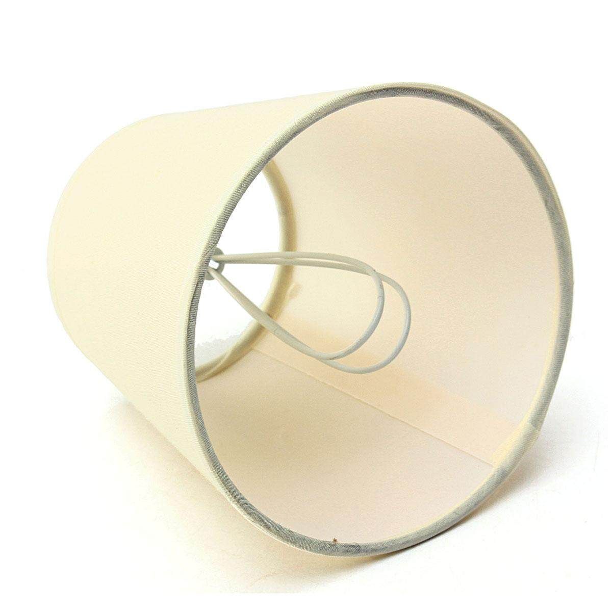 Fabric Chandelier Lampshade Lamp Cover Holder Clip On Sconce Bedroom Beside Bed Lamp Light Decor Beige