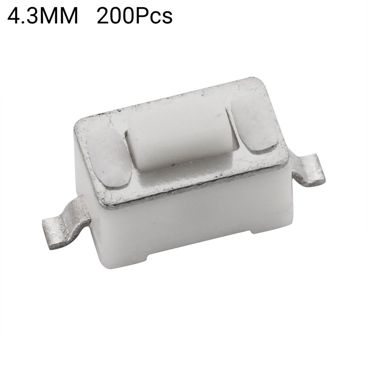 200Pcs Touch Switch Safe Easy Installation Mini 2 Pin-White
