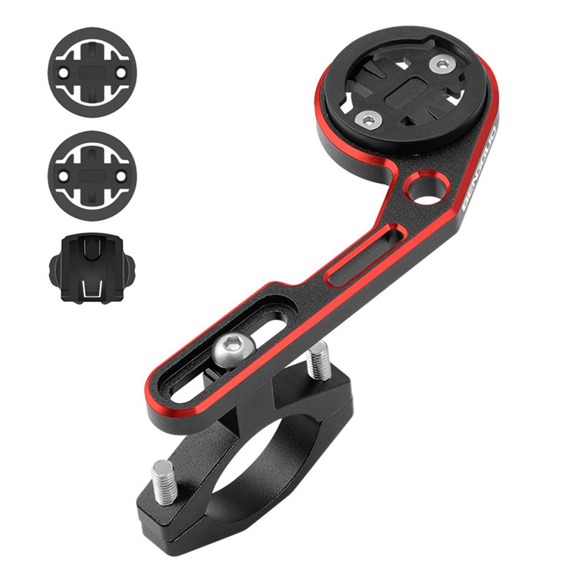 Bicycle Computer Mount Adjustable Out Front Bike Handlebar Mount Holder with Camera Adapter Light Holder for Garmin for Bryton for Cateye