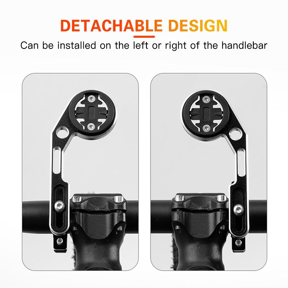 Bicycle Computer Mount Adjustable Out Front Bike Handlebar Mount Holder with Camera Adapter Light Holder for Garmin for Bryton for Cateye
