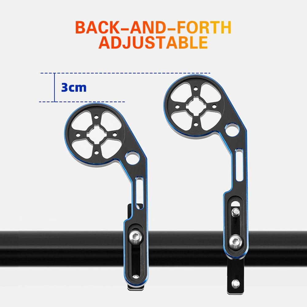 Bicycle Computer Mount Adjustable Out Front Bike Handlebar Mount Holder with Camera Adapter Light Holder for Garmin for Bryton for Cateye