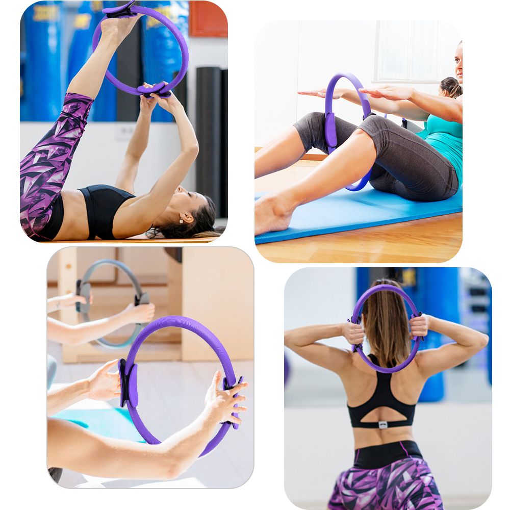 5pcs Yoga Exercise Set 16.5 Inch Pilates Ring Circle Pilates