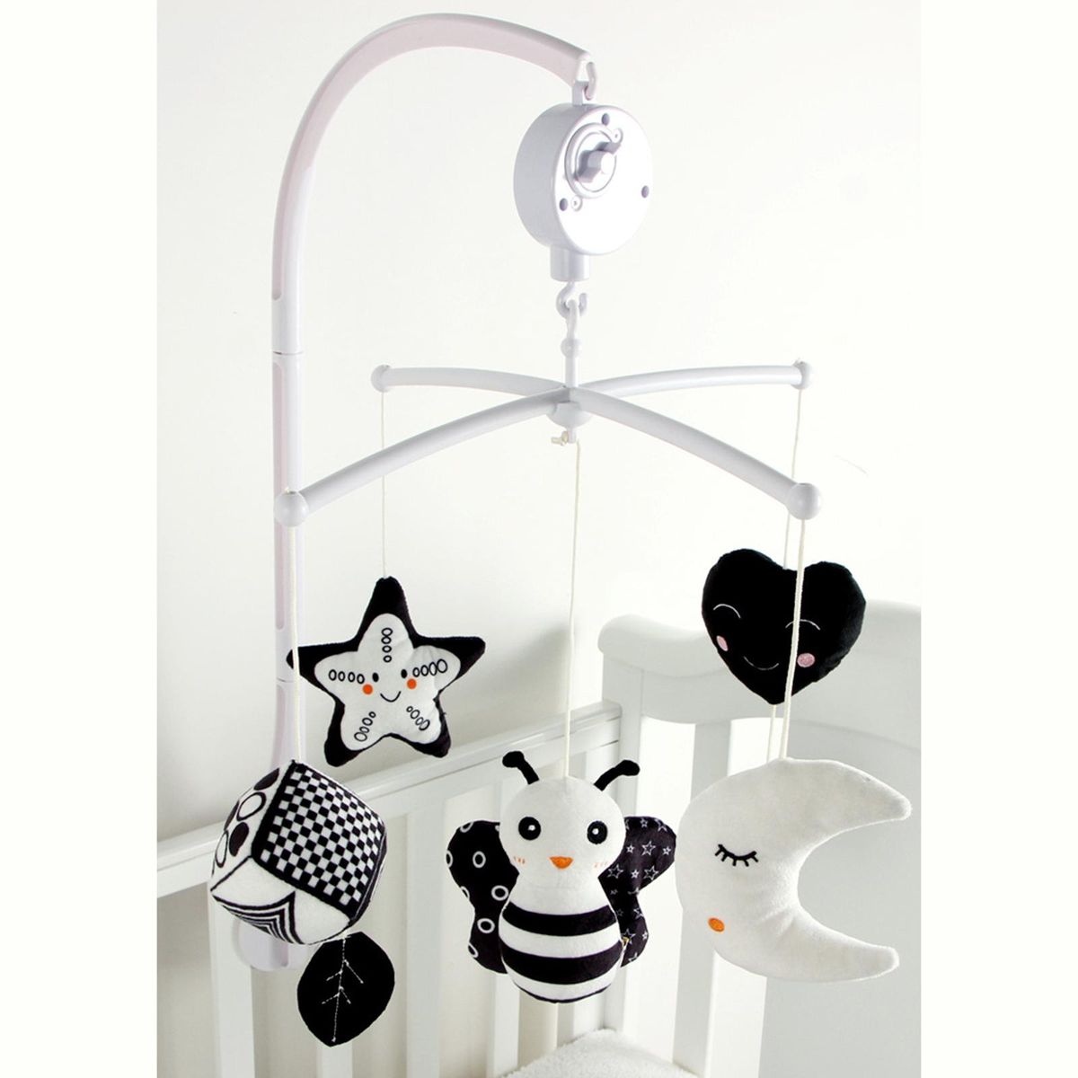 Baby Mobile Montessori Black And White Music Box Crib Bed Toy For Bee