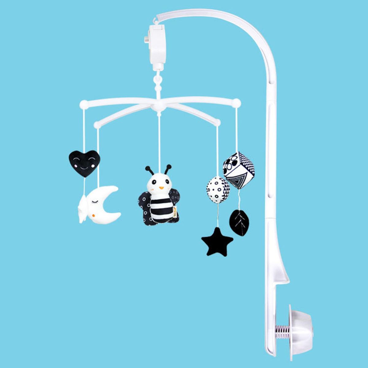 Baby Mobile Montessori Black And White Music Box Crib Bed Toy For Bee