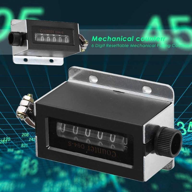 0-999999 Counter 6 Digit Resettable Mechanical Pulling