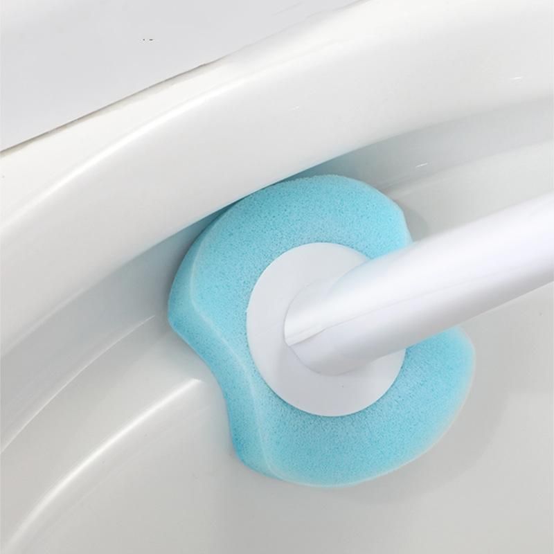 Department Store Wholesale Disposable Toilet Brush Household Toilet Cleaning Brush Long Handle No Dead Angle Wall Hanging Artifact Ocean fragrance brush heads 1 pack of 8