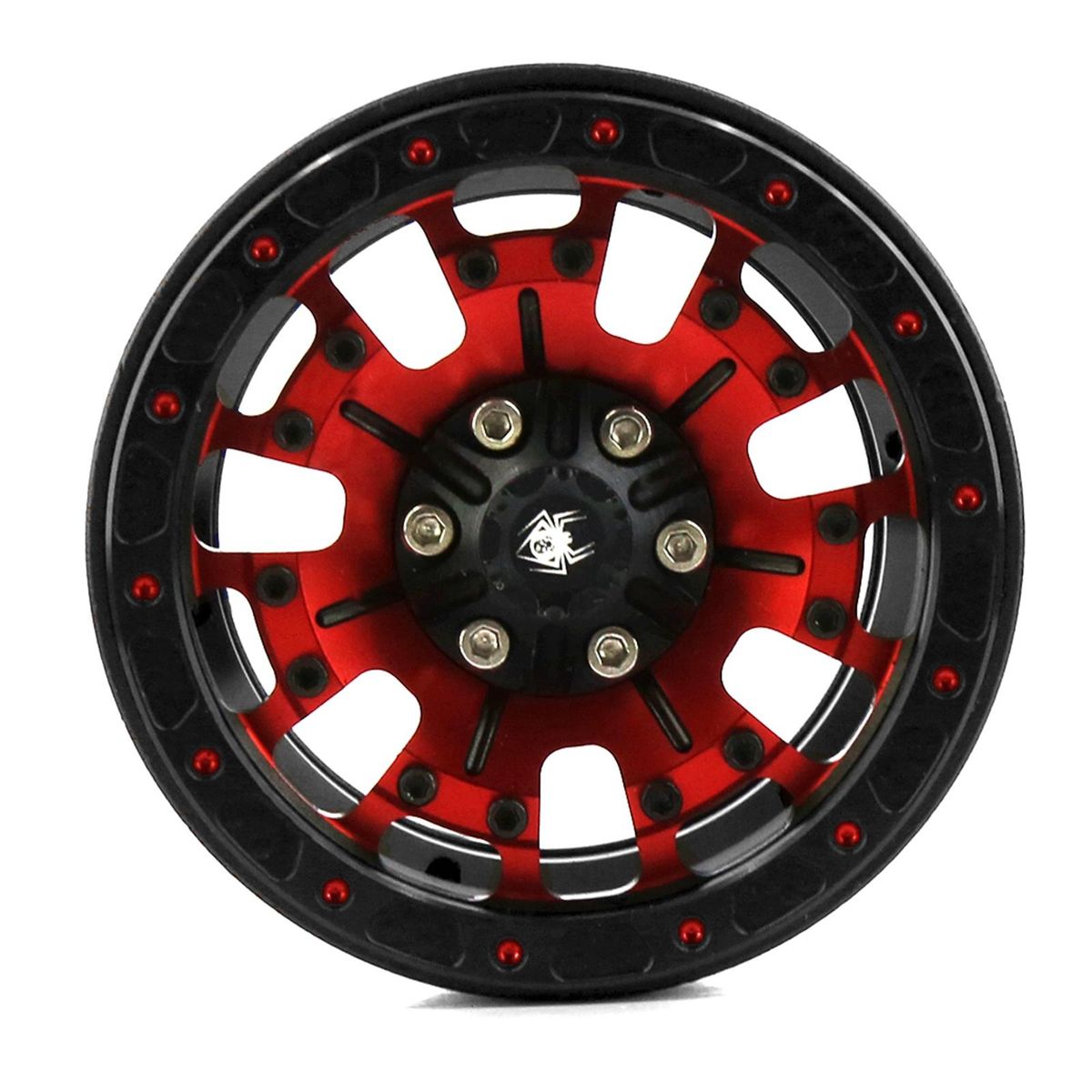 Aluminum Alloy Wheel Rim Beadlock Wheel Rims Hub 4pcs 1.9inch 56*26mm  Replacement for Axial SCX10 TRAX4 RC4WD D90 Redcat Gen8 1/10 Remote Control Car