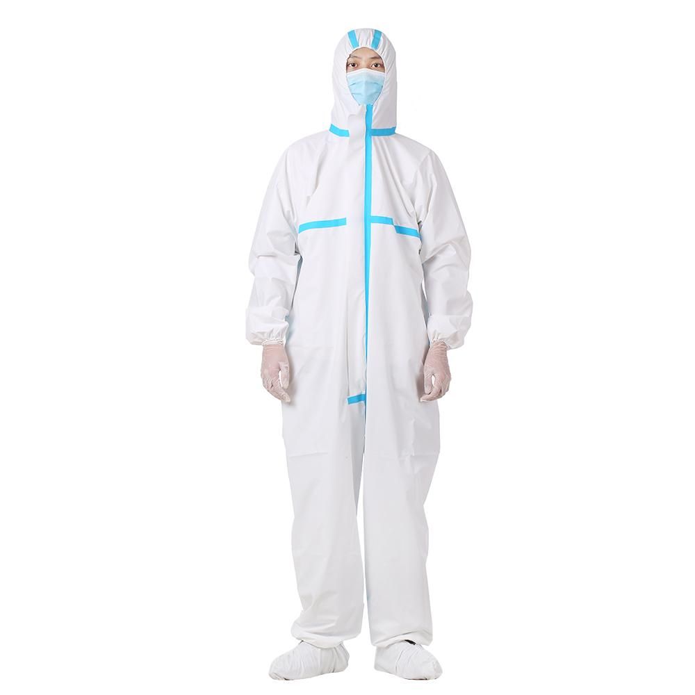 Coverall Medical Reusable Plastic Closures Isolation Suit Prevent Invasion Washable and Reusable for Medical Staff Protective Clothing Dust-proof Coveralls Antistatic