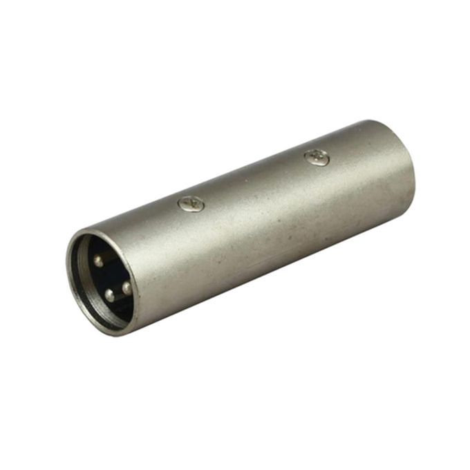 3Pin XLR Male Plug Coupler Microphone Cable Gender Changer Audio