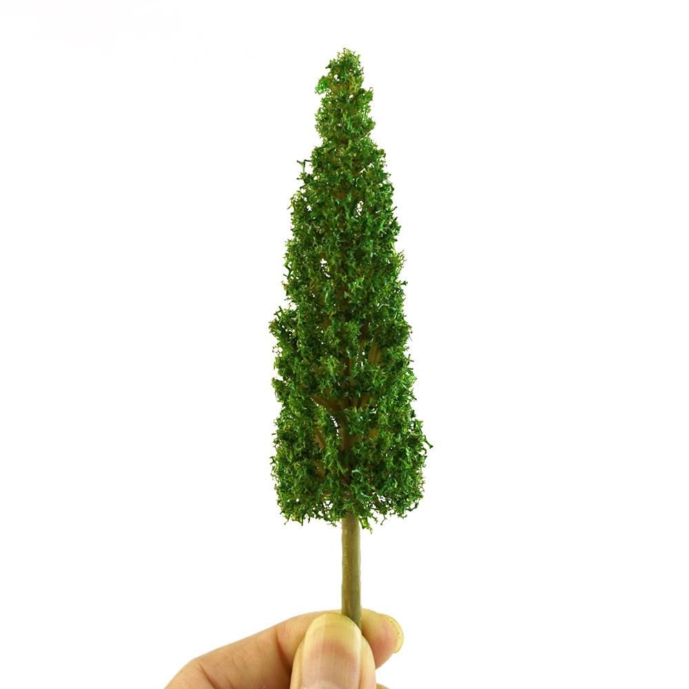 24pcs Green Mini Mixed Model Tree Set Train Scenery Miniature Landscape Scenery Sand Table Models Architecture Trees