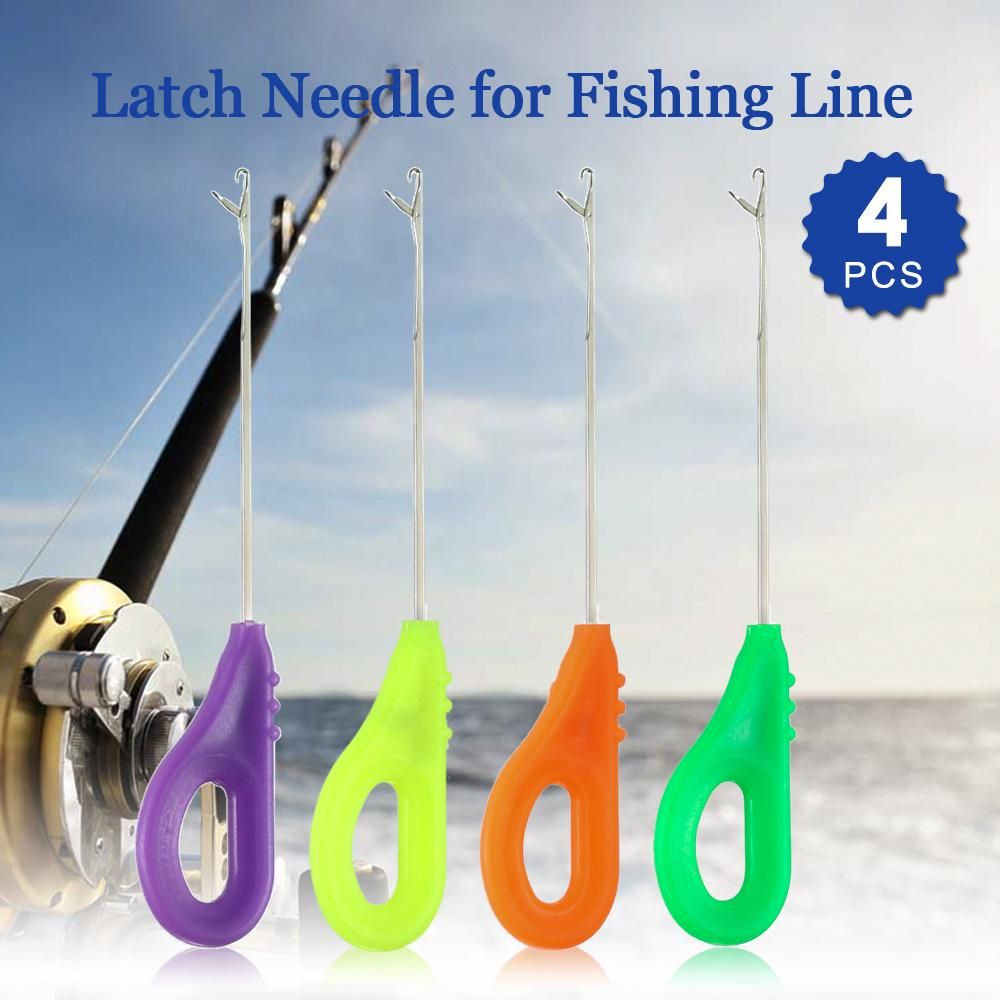 4PCS Bait Needle Driller Tool Stainless Iron Baiting Needle Drill Portable Boilie Needle Hook Carp Fishing Needle Tool   Set