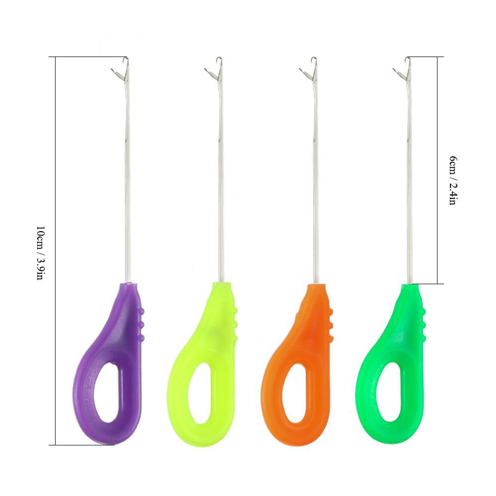 4PCS Bait Needle Driller Tool Stainless Iron Baiting Needle Drill Portable Boilie Needle Hook Carp Fishing Needle Tool   Set
