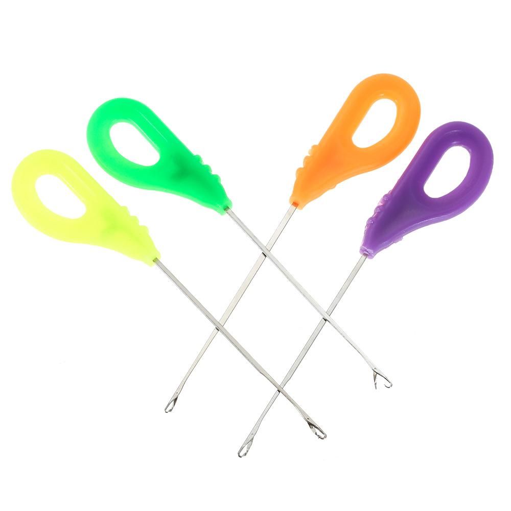4PCS Bait Needle Driller Tool Stainless Iron Baiting Needle Drill Portable Boilie Needle Hook Carp Fishing Needle Tool   Set