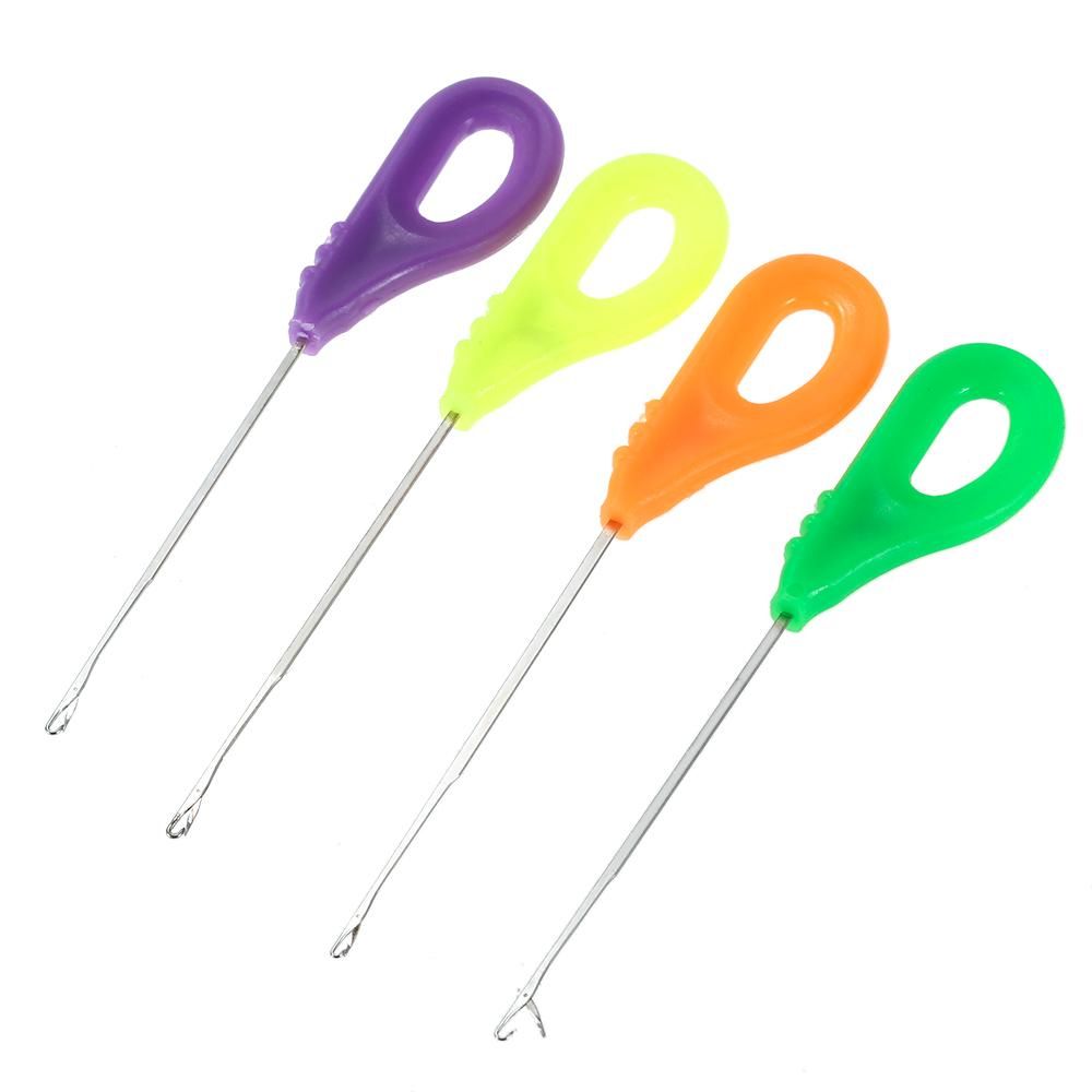 4PCS Bait Needle Driller Tool Stainless Iron Baiting Needle Drill Portable Boilie Needle Hook Carp Fishing Needle Tool   Set