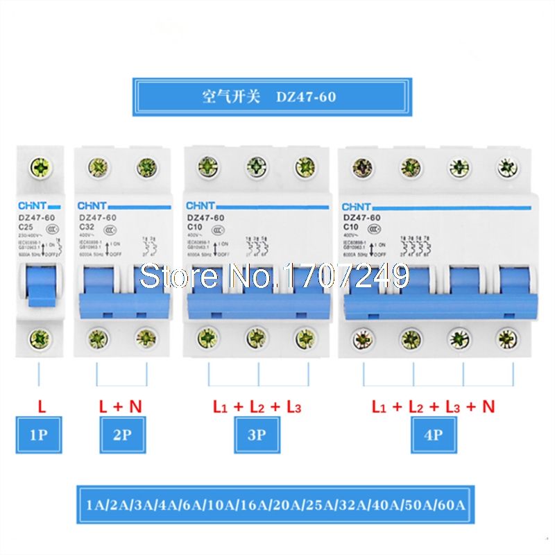 1P 2P 3P 4P Unipolar Bipolar Three Wire Four Wire Circuit