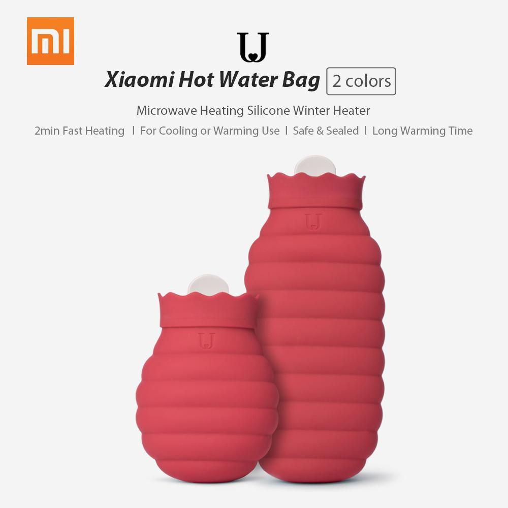 Hot Water Bag Microwave Heating Silicone Bottle Winter Heater With Knitted Cover Hand Warmer Hot Water Bottle 313/620ml For Girls Women