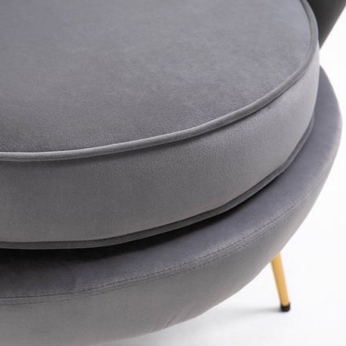 Velvet Accent Chair, Upholstered Velvet Accent Chair With Metal Legs
