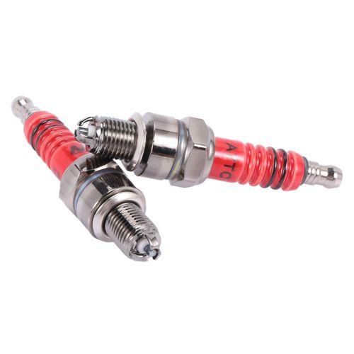 Pack Of 2 Racing 3 Electrode Spark Plug A7tc For 50cc 110cc
