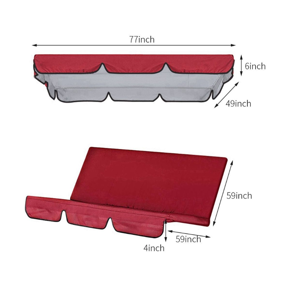 Replacement Canopy,Outdoor Garden Swing Chair