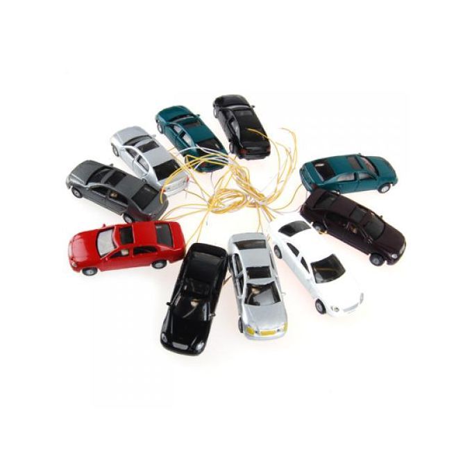 40x 1100 HO Gauge Plastic Painted Car Model Sand Table Buildings Accs