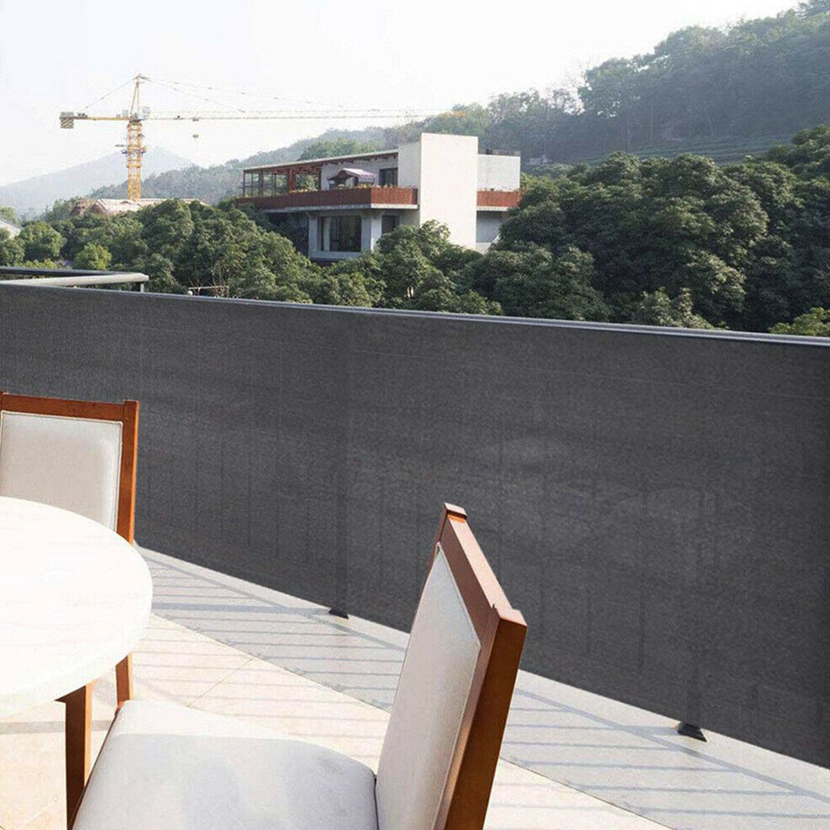 Deck Balcony Privacy Screen HDPE Screening Fence Garden Sunshade Wall Panel 2M