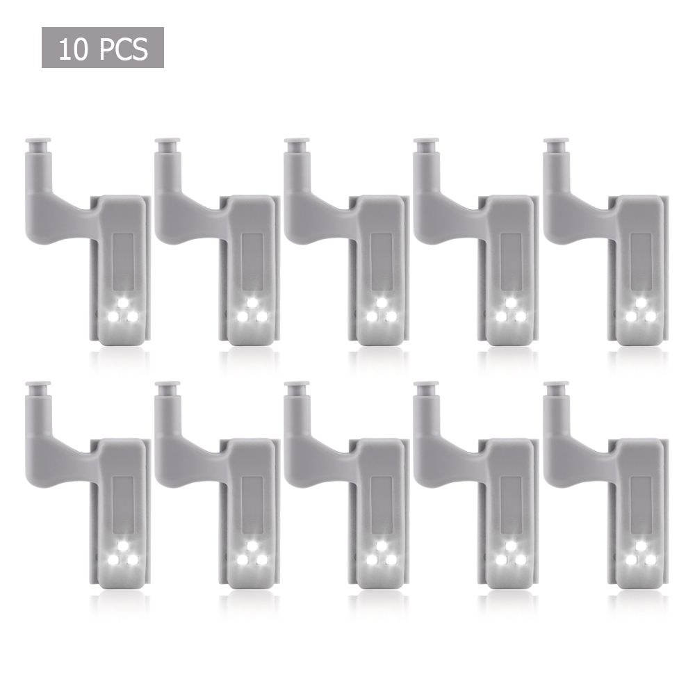 10pcs Cabinet Hinges LED Sensor Light 0.25W For Wardrobe