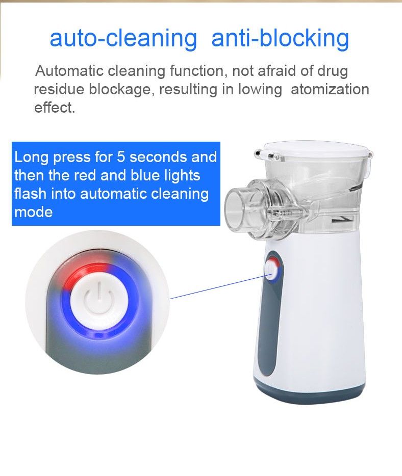 Portable Household Medical Inhaler Vibrating Nebulizer Machine Mesh Nebulizer For Child Adult