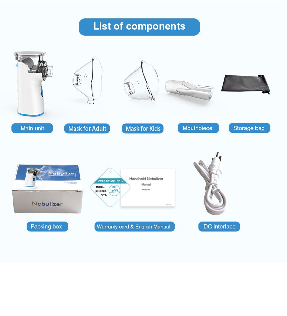 Cough Care Atomizer Medical Portable Nebulizer Mini Mesh Nebulizer