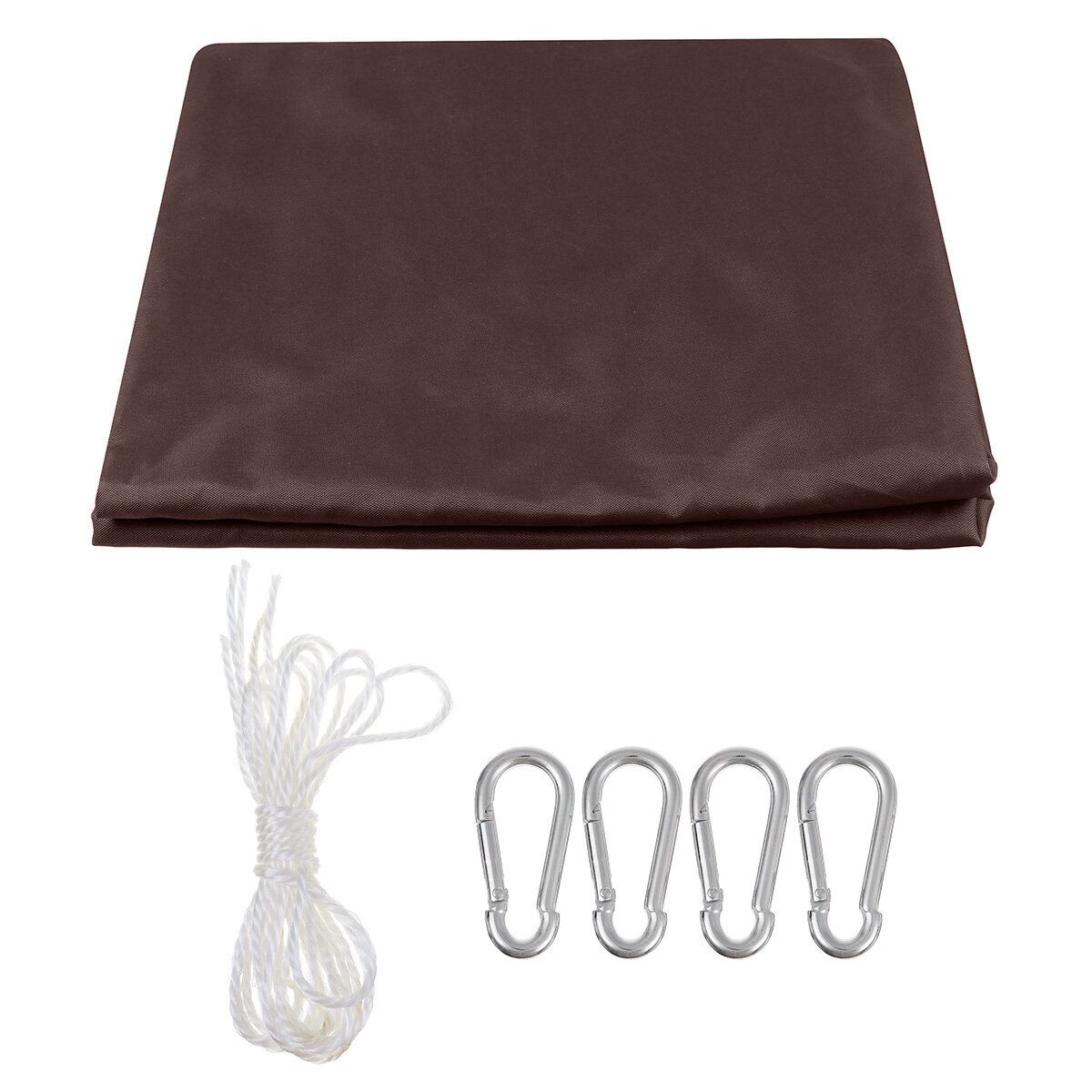 Sun Shade Sail Awning UV Canopy Screen Shelter Camping With 4Pcs Hooks For Garden Swimming Pool Outdoor Patio Yard Pergola Fence Picnic Beach Square 3X2M